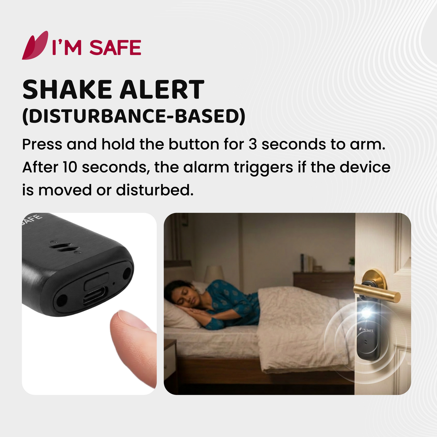 I'M SAFE Personal Safety Alarm – Metal Edition