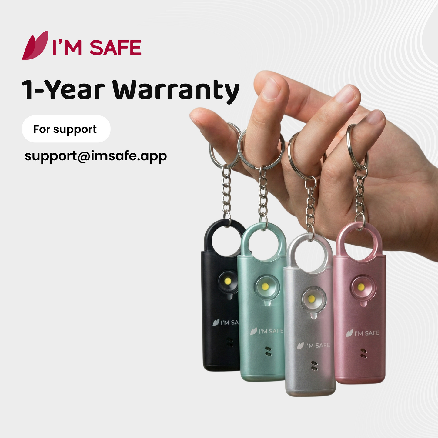 I'M SAFE Personal Safety Alarm – Metal Edition