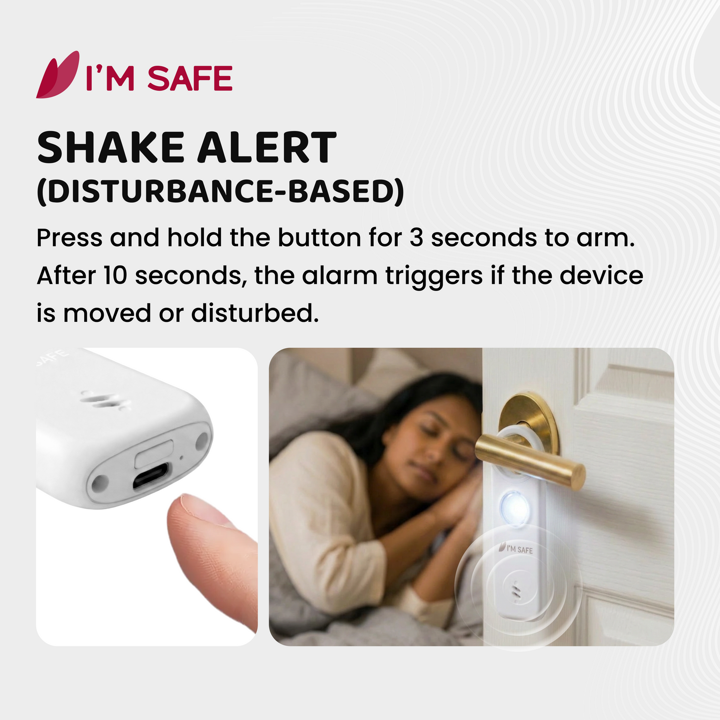 I'M SAFE Personal Safety Alarm Classic | 135 dB Loud Siren