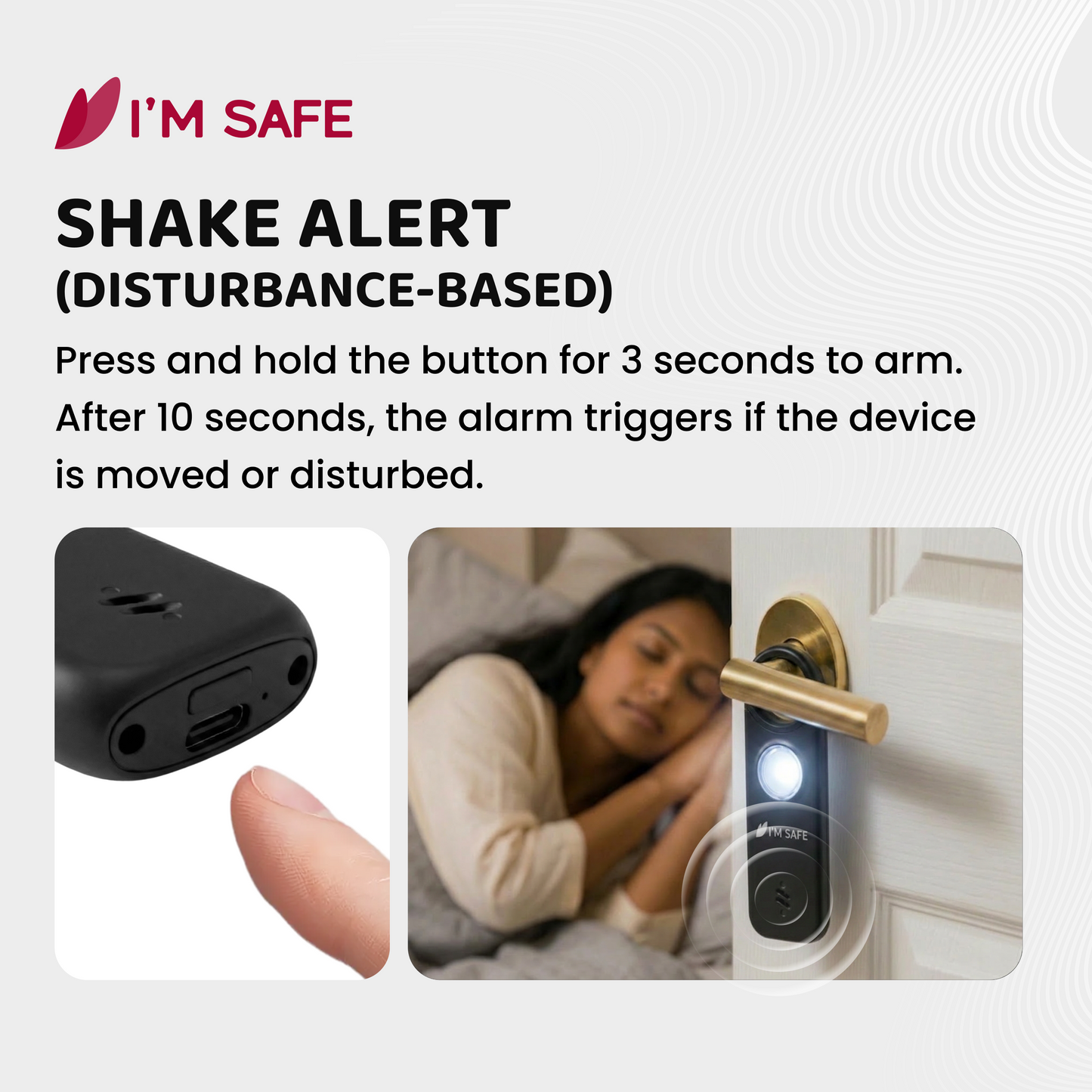 I'M SAFE Personal Safety Alarm Classic | 135 dB Loud Siren
