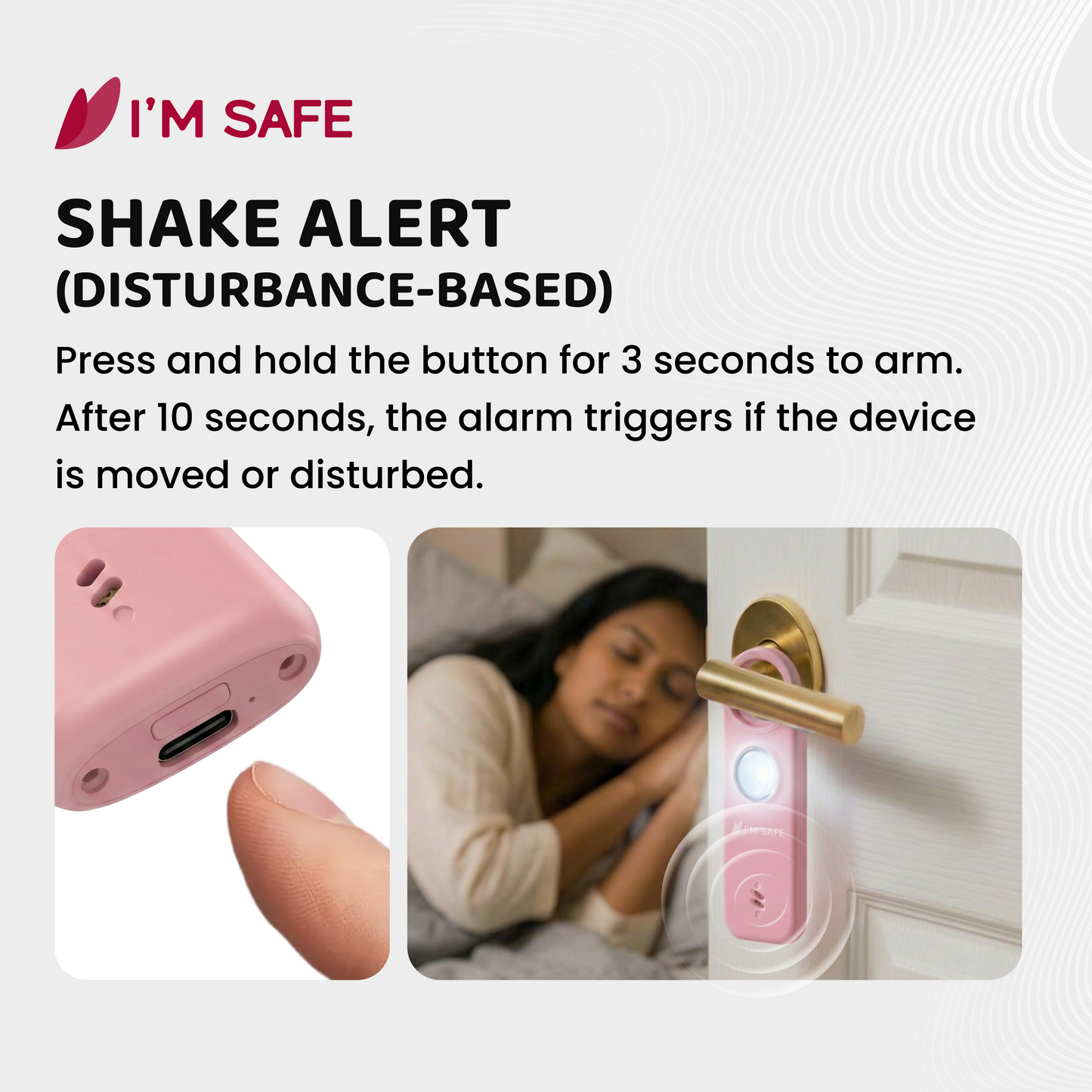 I'M SAFE Personal Safety Alarm Classic | 135 dB Loud Siren