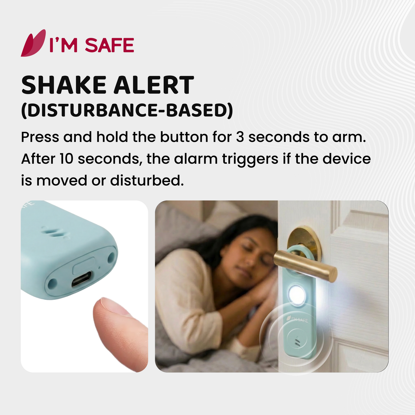 I'M SAFE Personal Safety Alarm Classic | 135 dB Loud Siren