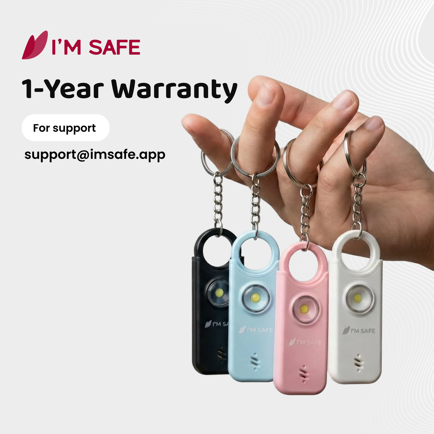 I'M SAFE Personal Safety Alarm Classic | 135 dB Loud Siren