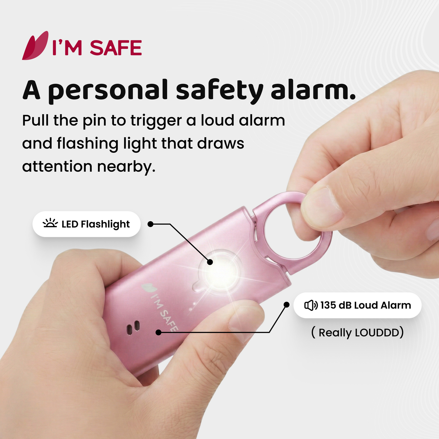 I'M SAFE Personal Safety Alarm – Metal Edition