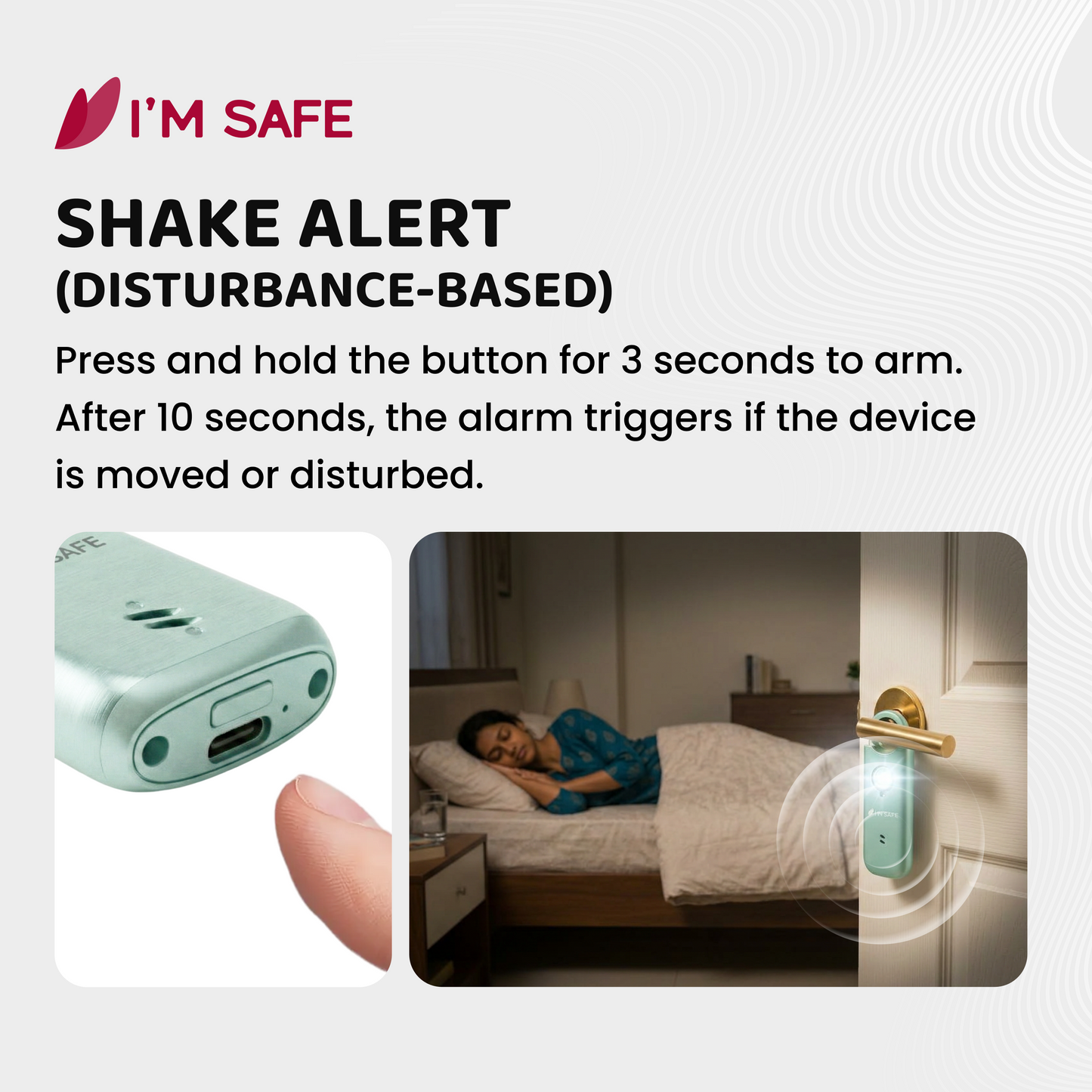 I'M SAFE Personal Safety Alarm – Metal Edition