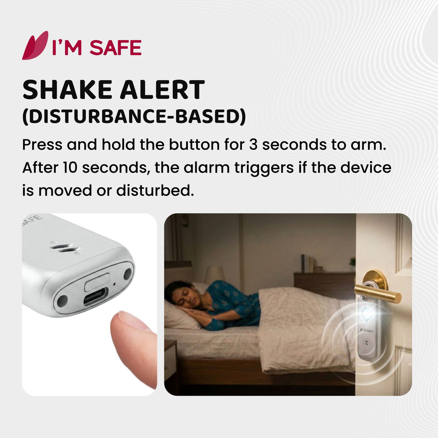 I'M SAFE Personal Safety Alarm – Metal Edition