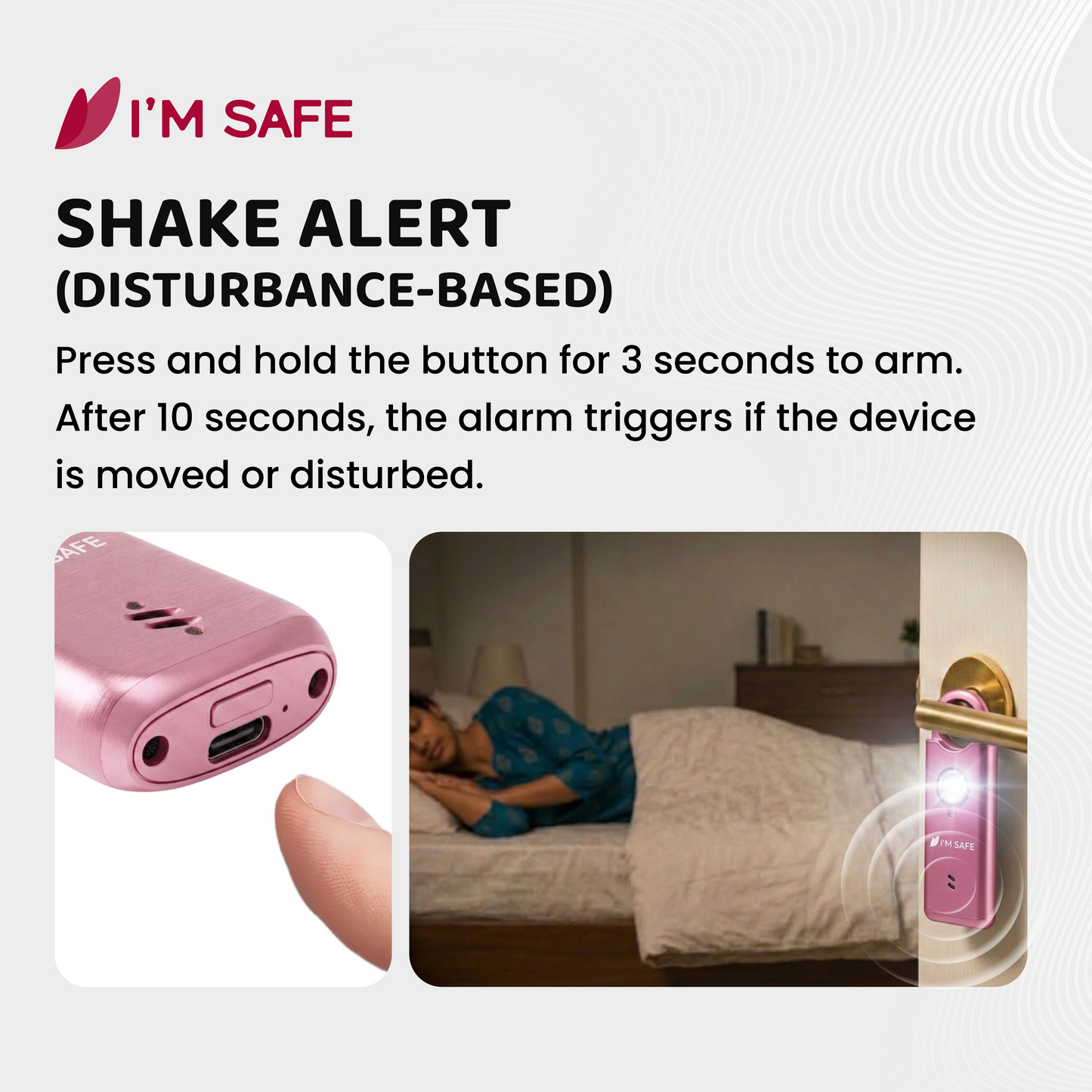 I'M SAFE Personal Safety Alarm – Metal Edition