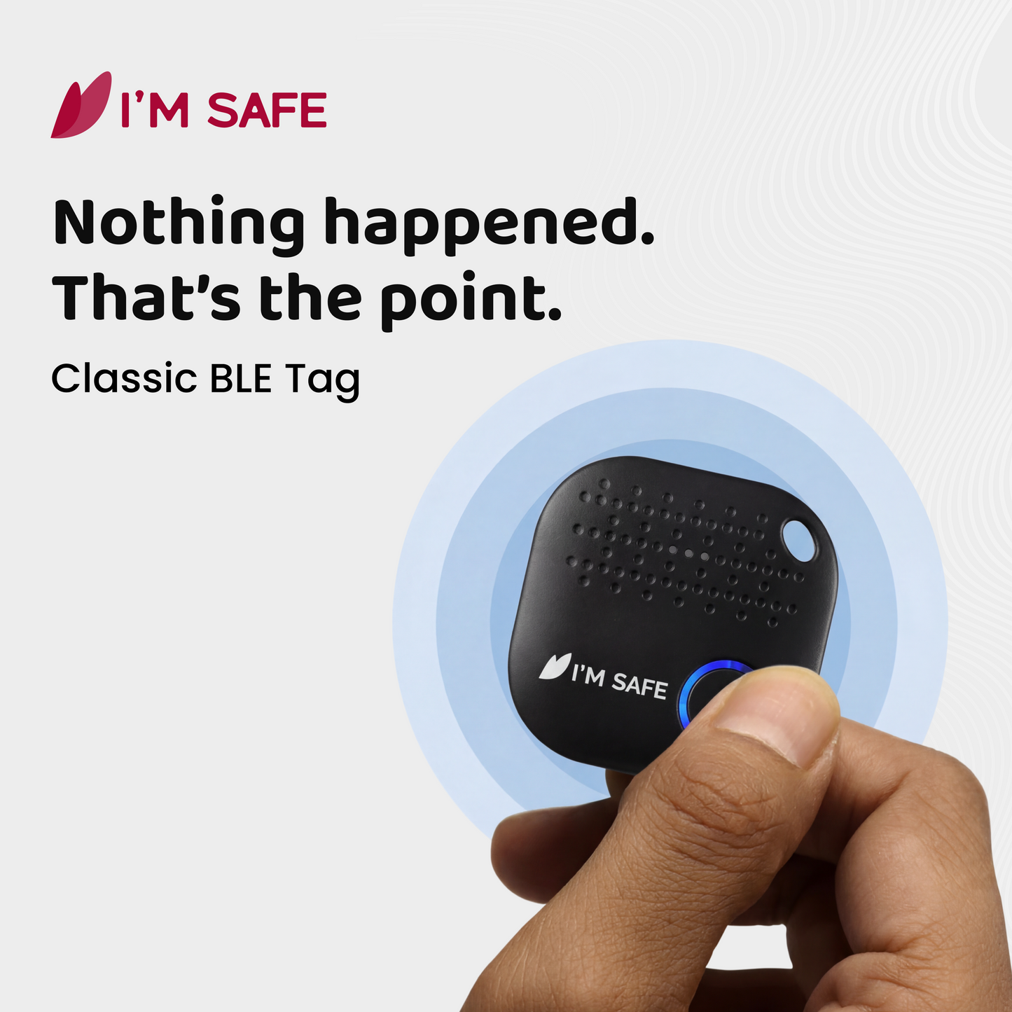 I'M SAFE Tag Classic Bluetooth SOS Button & Smart Finder