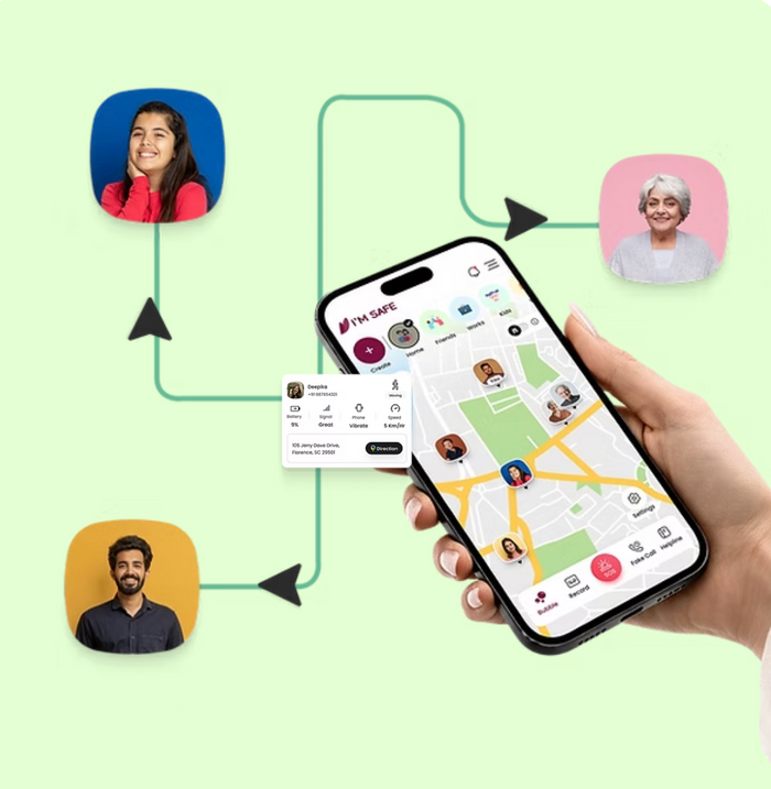 Your phone shares your live location