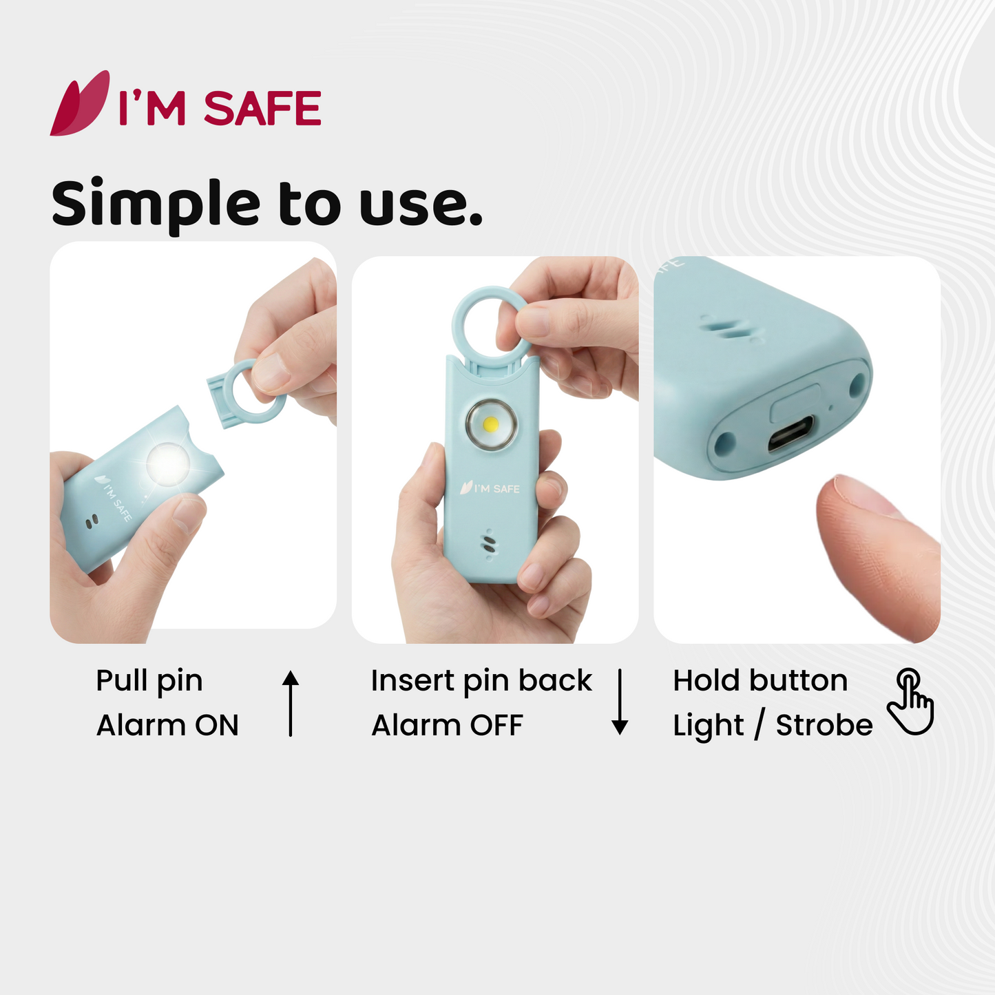 I'M SAFE Personal Safety Alarm Classic
